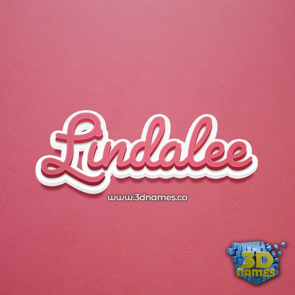 lindalee in Red Scribble style - 3D name wallpaper