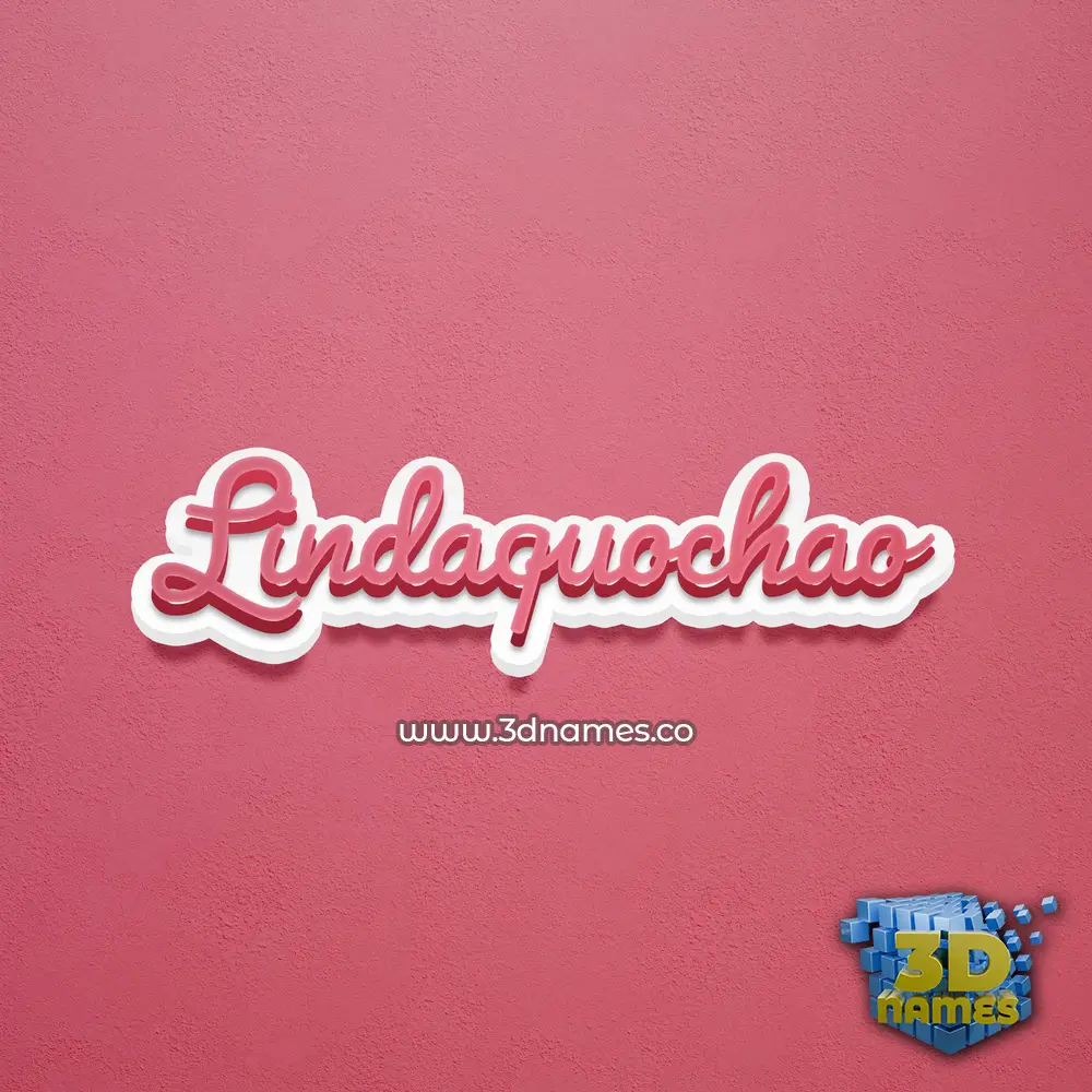 lindaquochao in Red Scribble style - 3D name wallpaper