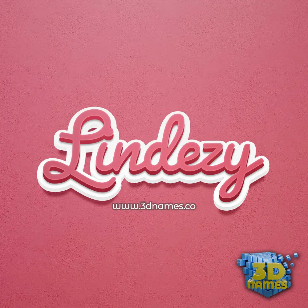 lindezy in Red Scribble style - 3D name wallpaper