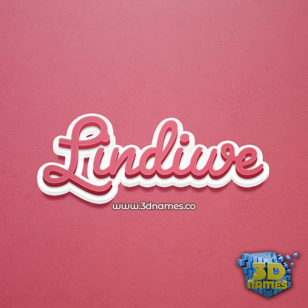 lindiwe in Red Scribble style - 3D name wallpaper