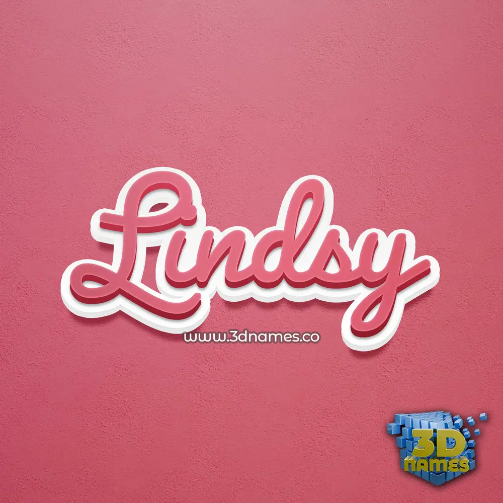 lindsy in Red Scribble style - 3D name wallpaper