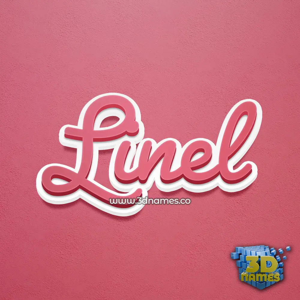 linel in Red Scribble style - 3D name wallpaper