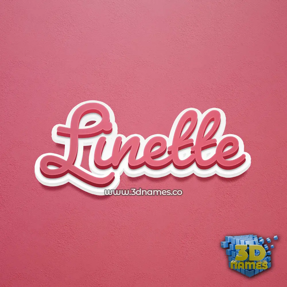 linette in Red Scribble style - 3D name wallpaper