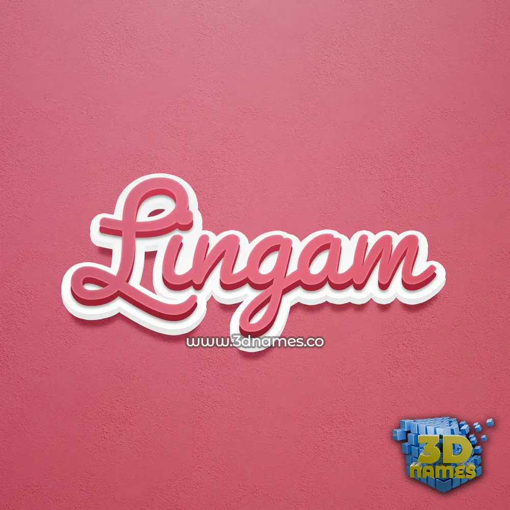 lingam in Red Scribble style - 3D name wallpaper