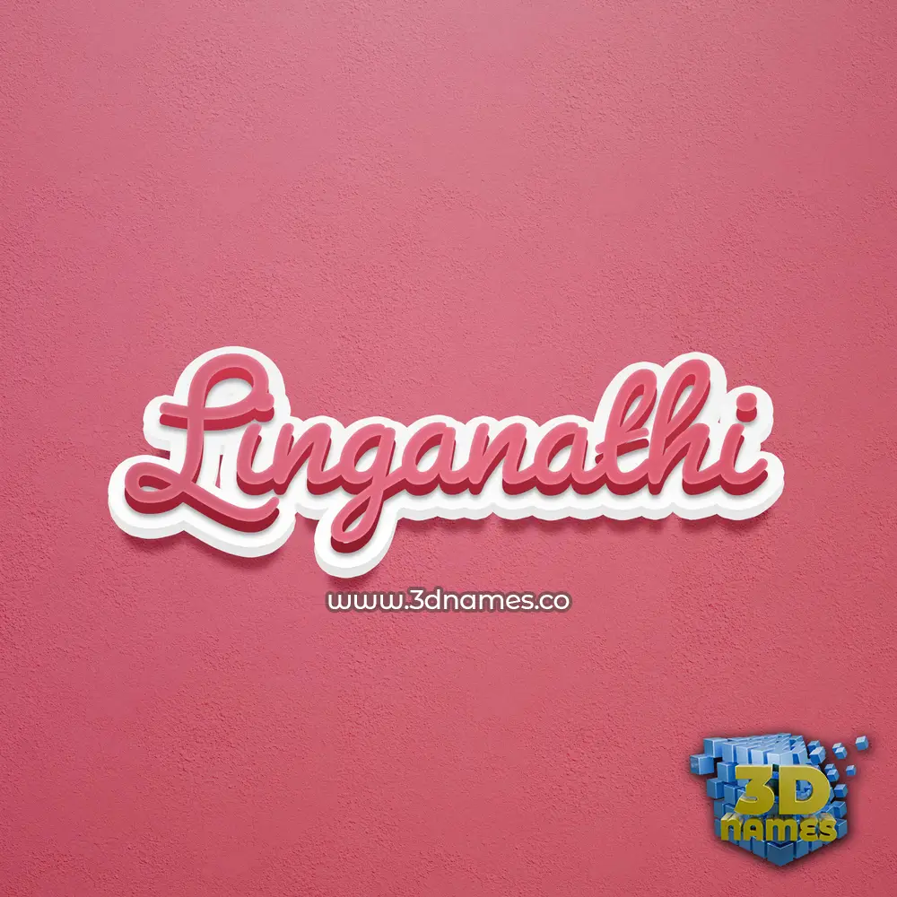 linganathi in Red Scribble style - 3D name wallpaper