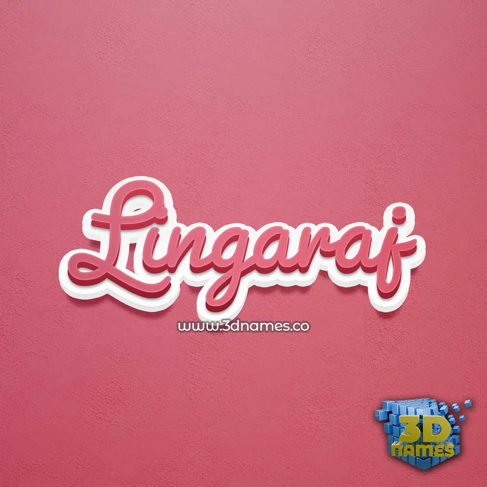 lingaraj in Red Scribble style - 3D name wallpaper