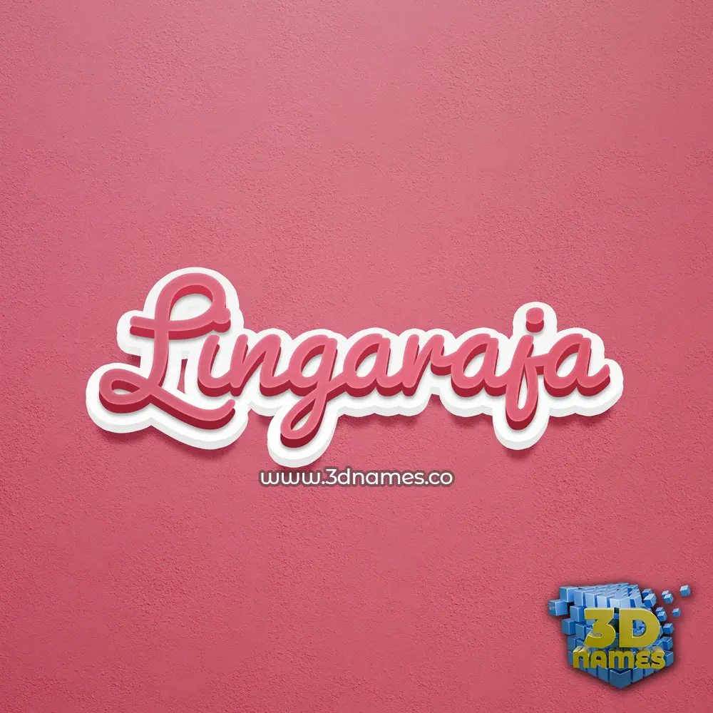 lingaraja in Red Scribble style - 3D name wallpaper