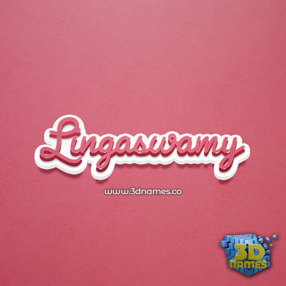 lingaswamy in Red Scribble style - 3D name wallpaper