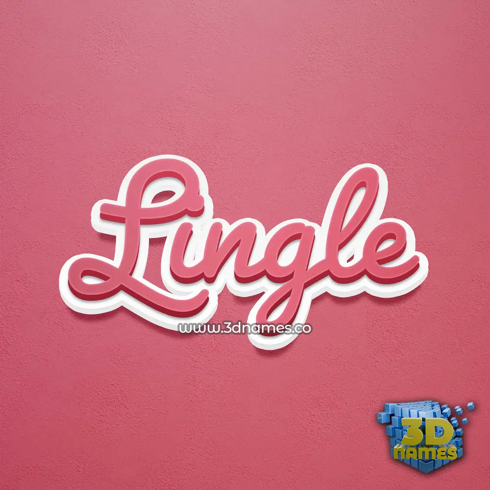 lingle in Red Scribble style - 3D name wallpaper