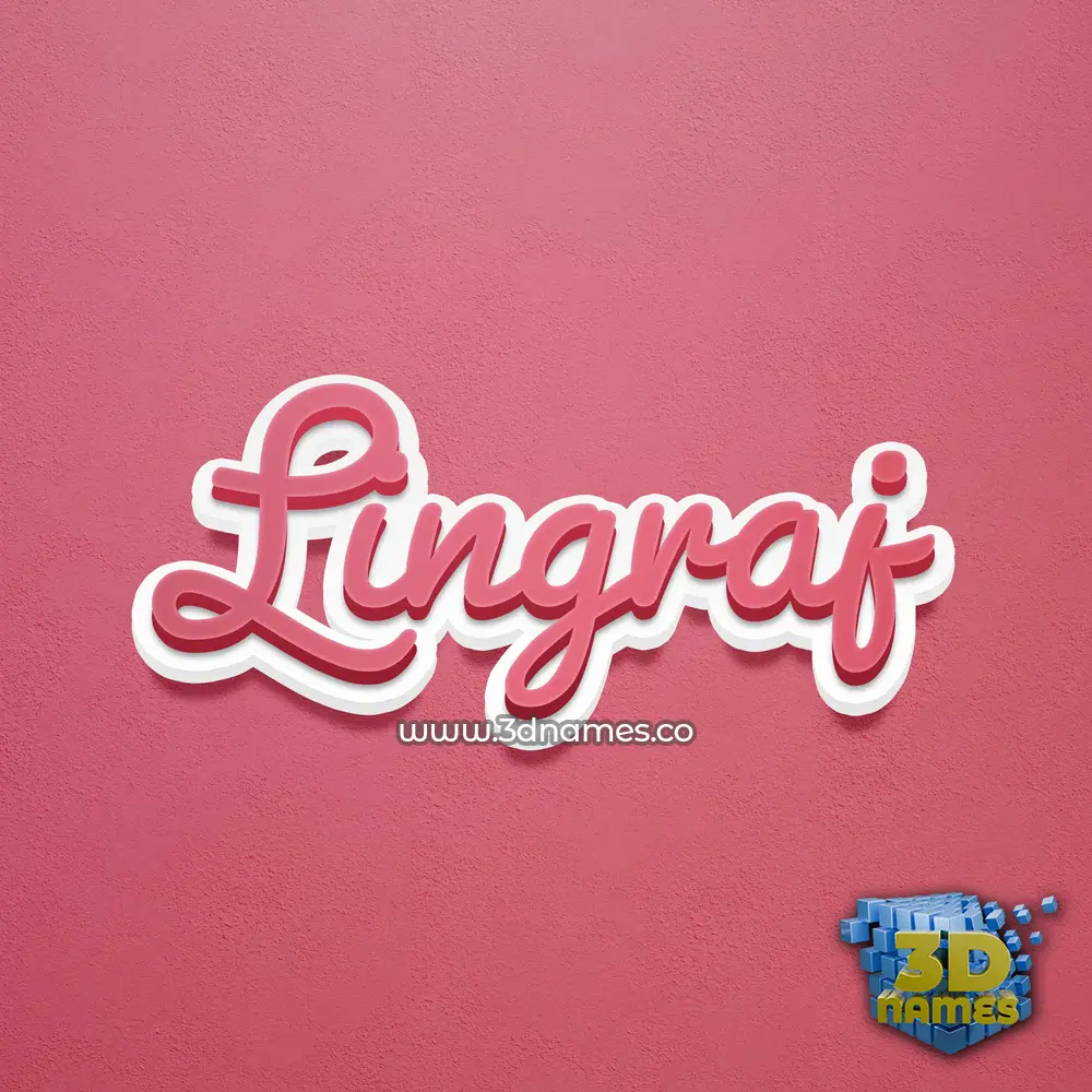 lingraj in Red Scribble style - 3D name wallpaper