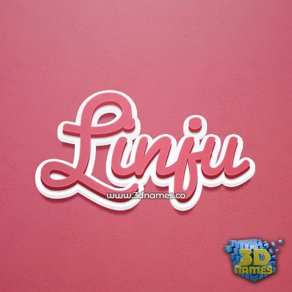 linju in Red Scribble style - 3D name wallpaper