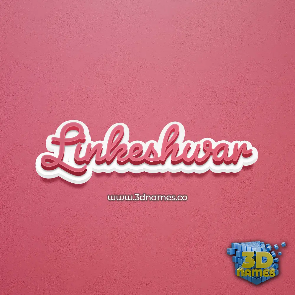 linkeshwar in Red Scribble style - 3D name wallpaper