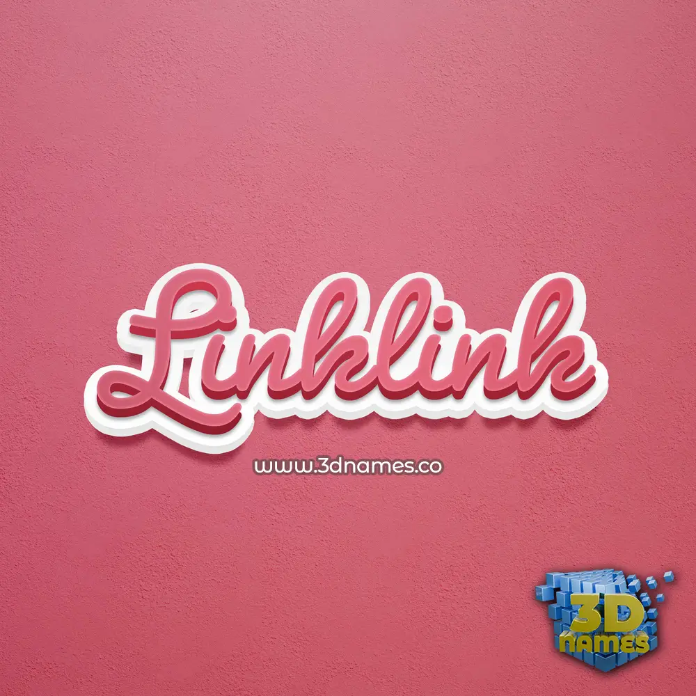 linklink in Red Scribble style - 3D name wallpaper