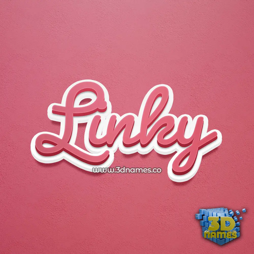 linky in Red Scribble style - 3D name wallpaper