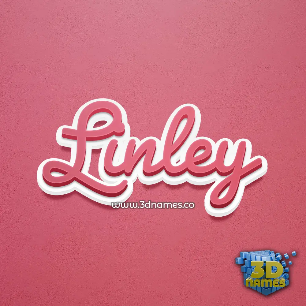 linley in Red Scribble style - 3D name wallpaper