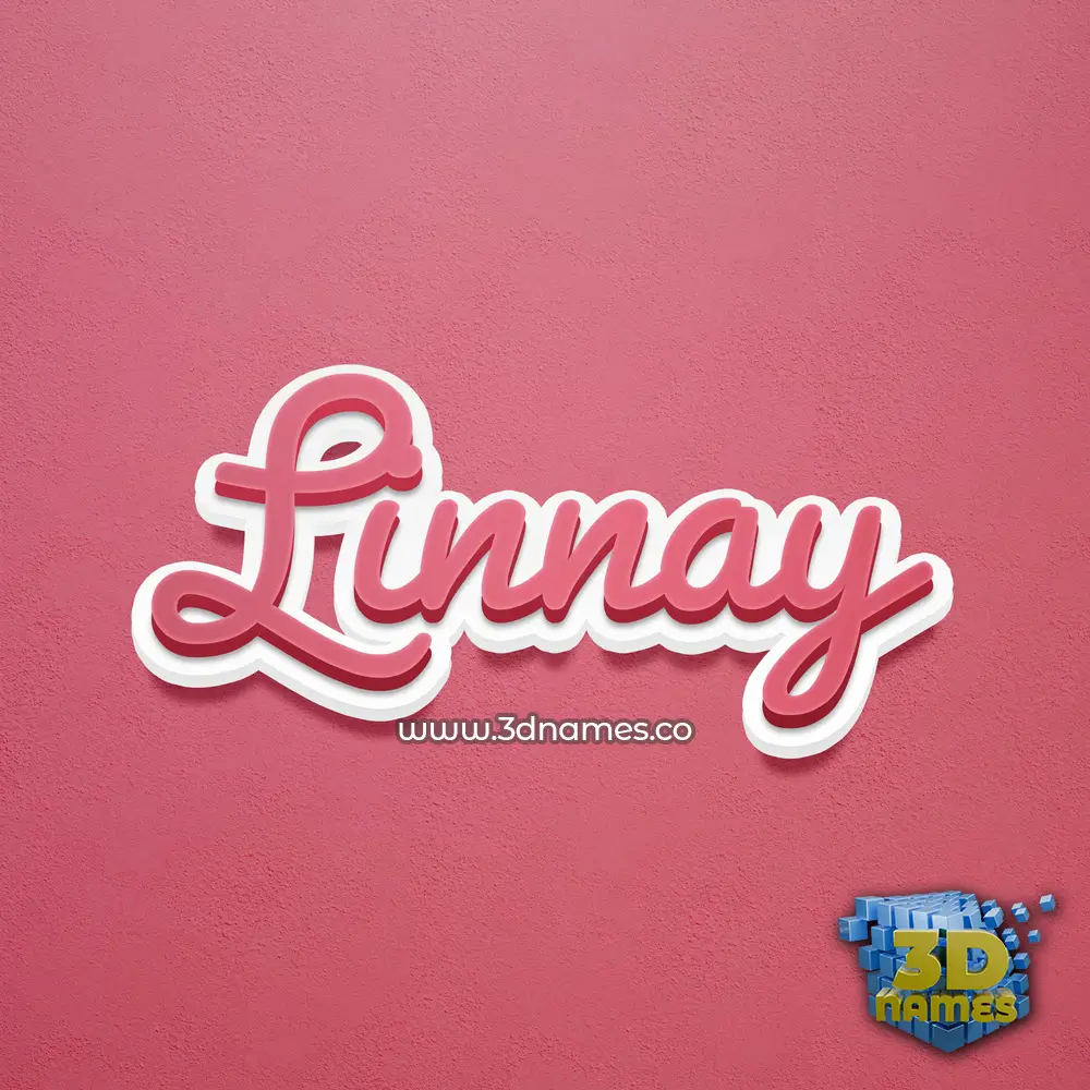 linnay in Red Scribble style - 3D name wallpaper
