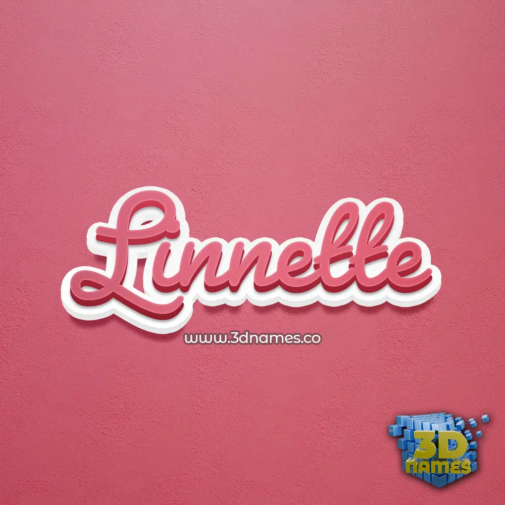 linnette in Red Scribble style - 3D name wallpaper