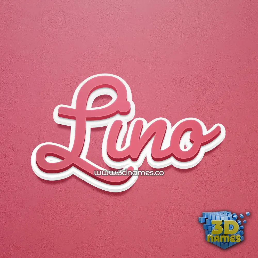 lino in Red Scribble style - 3D name wallpaper