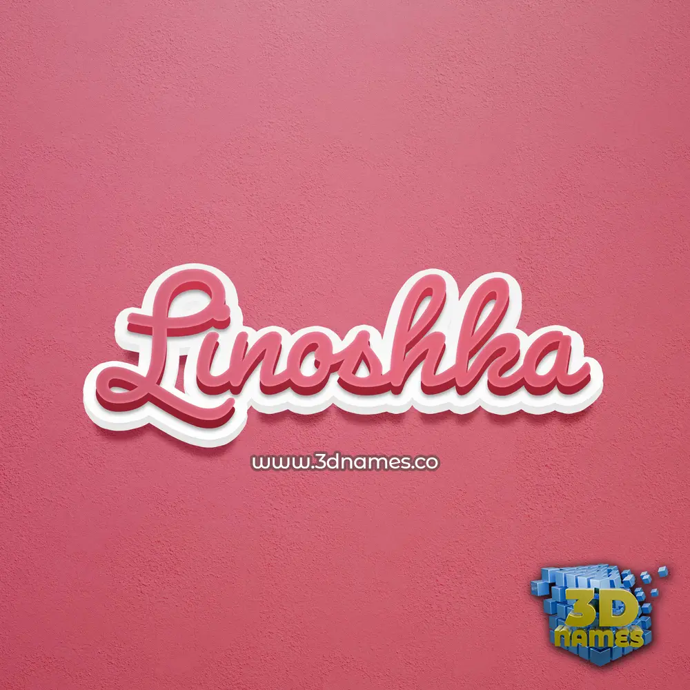 linoshka in Red Scribble style - 3D name wallpaper