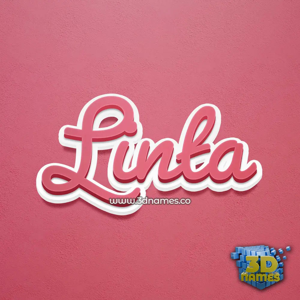 linta in Red Scribble style - 3D name wallpaper