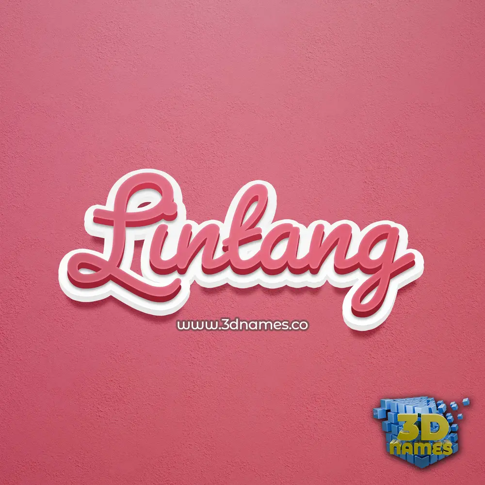 lintang in Red Scribble style - 3D name wallpaper