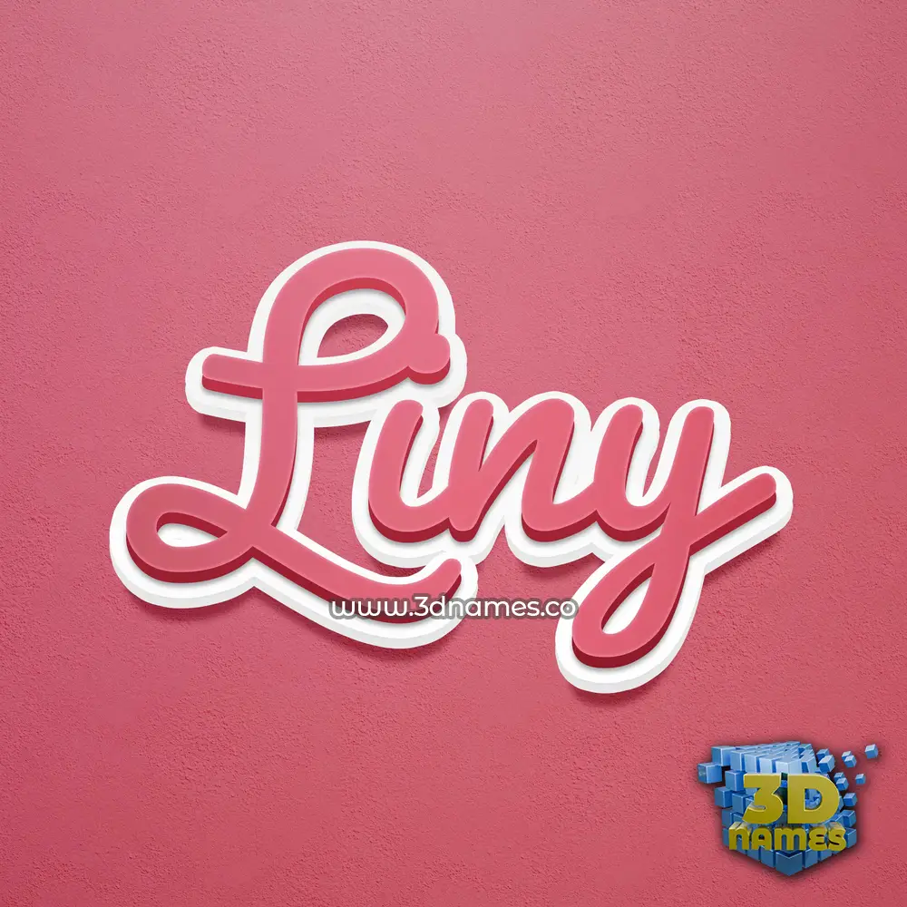 liny in Red Scribble style - 3D name wallpaper