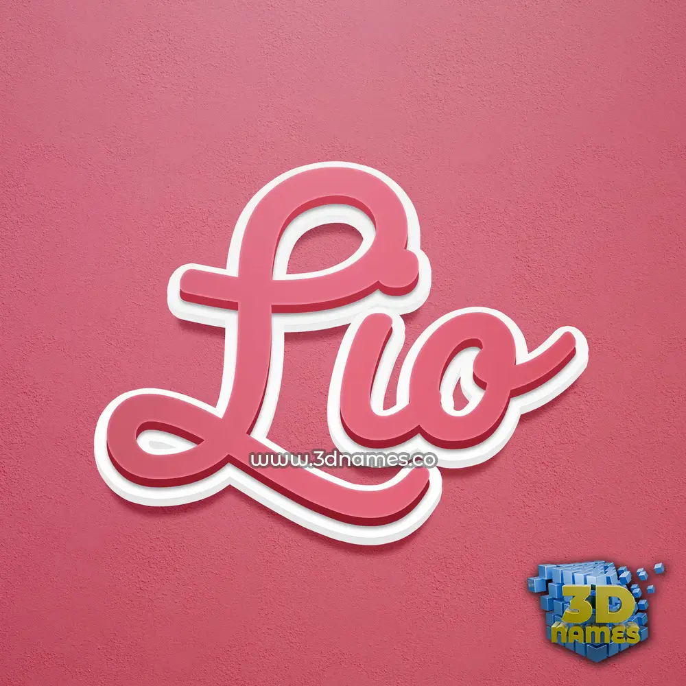 lio in Red Scribble style - 3D name wallpaper