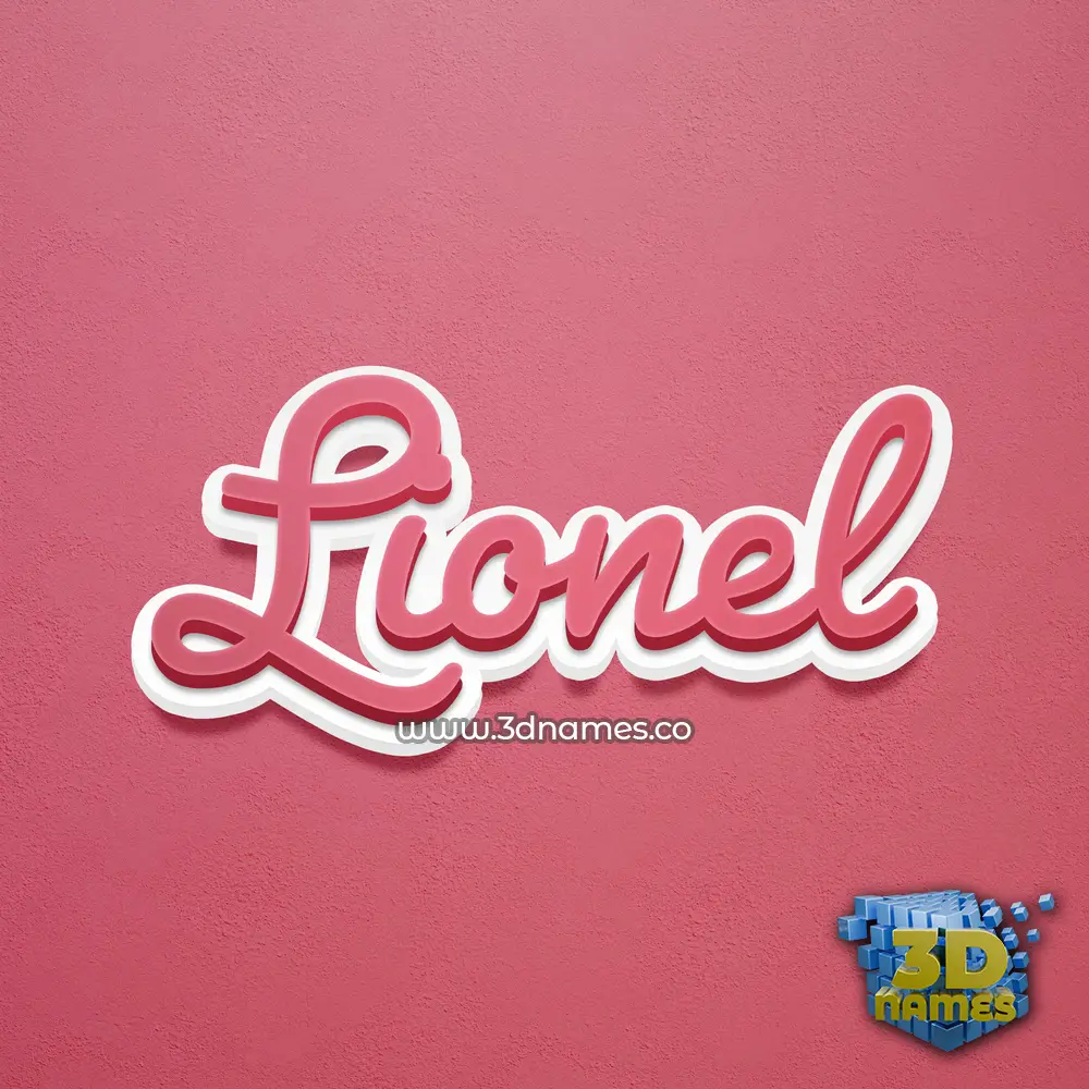 lionel in Red Scribble style - 3D name wallpaper