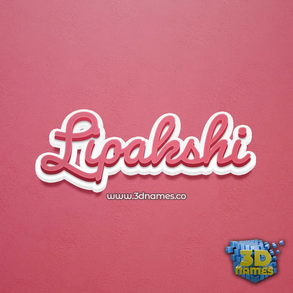 lipakshi in Red Scribble style - 3D name wallpaper