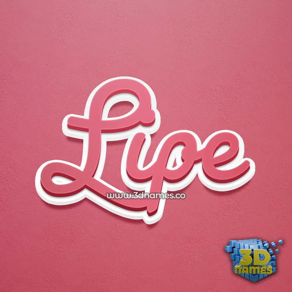 lipe in Red Scribble style - 3D name wallpaper