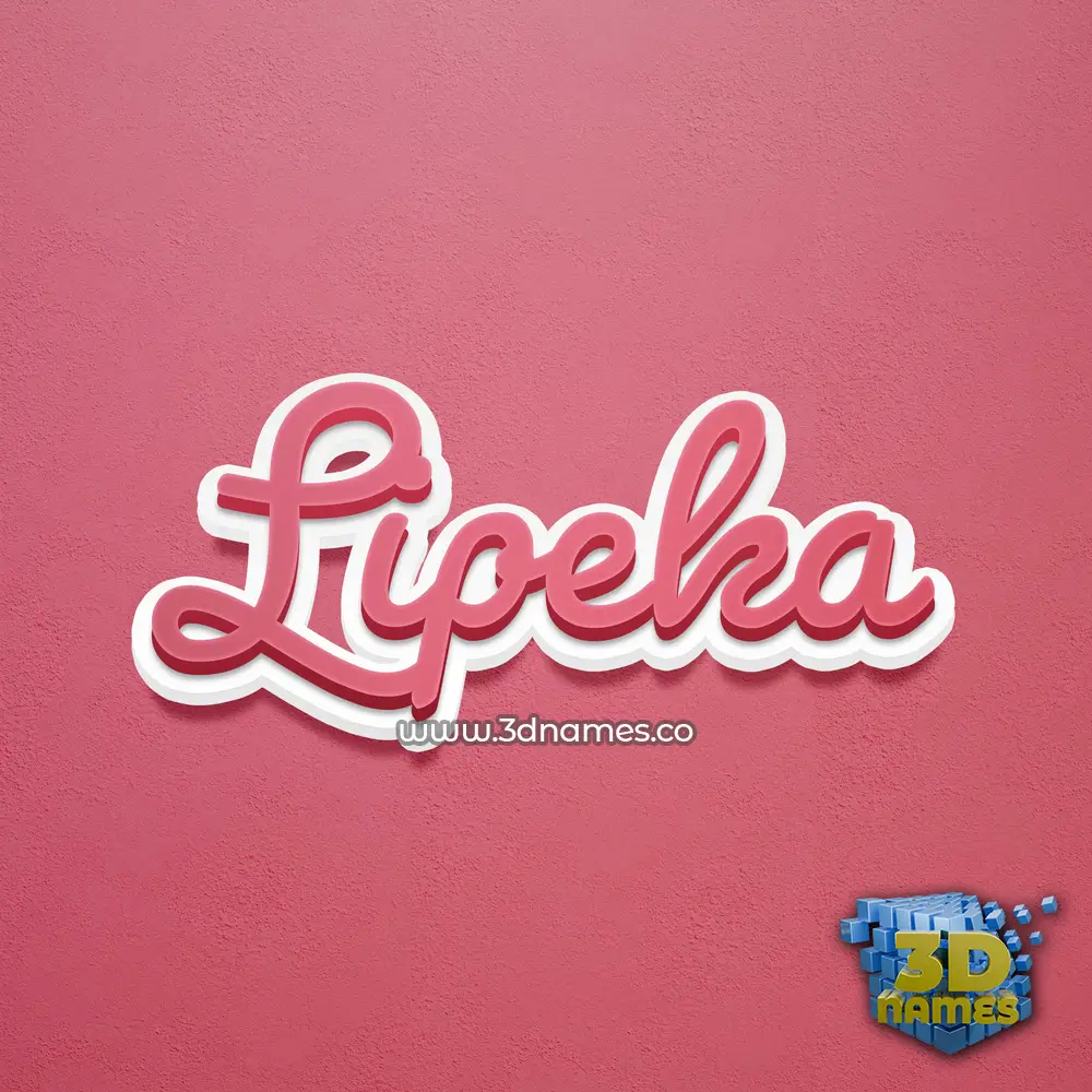 lipeka in Red Scribble style - 3D name wallpaper