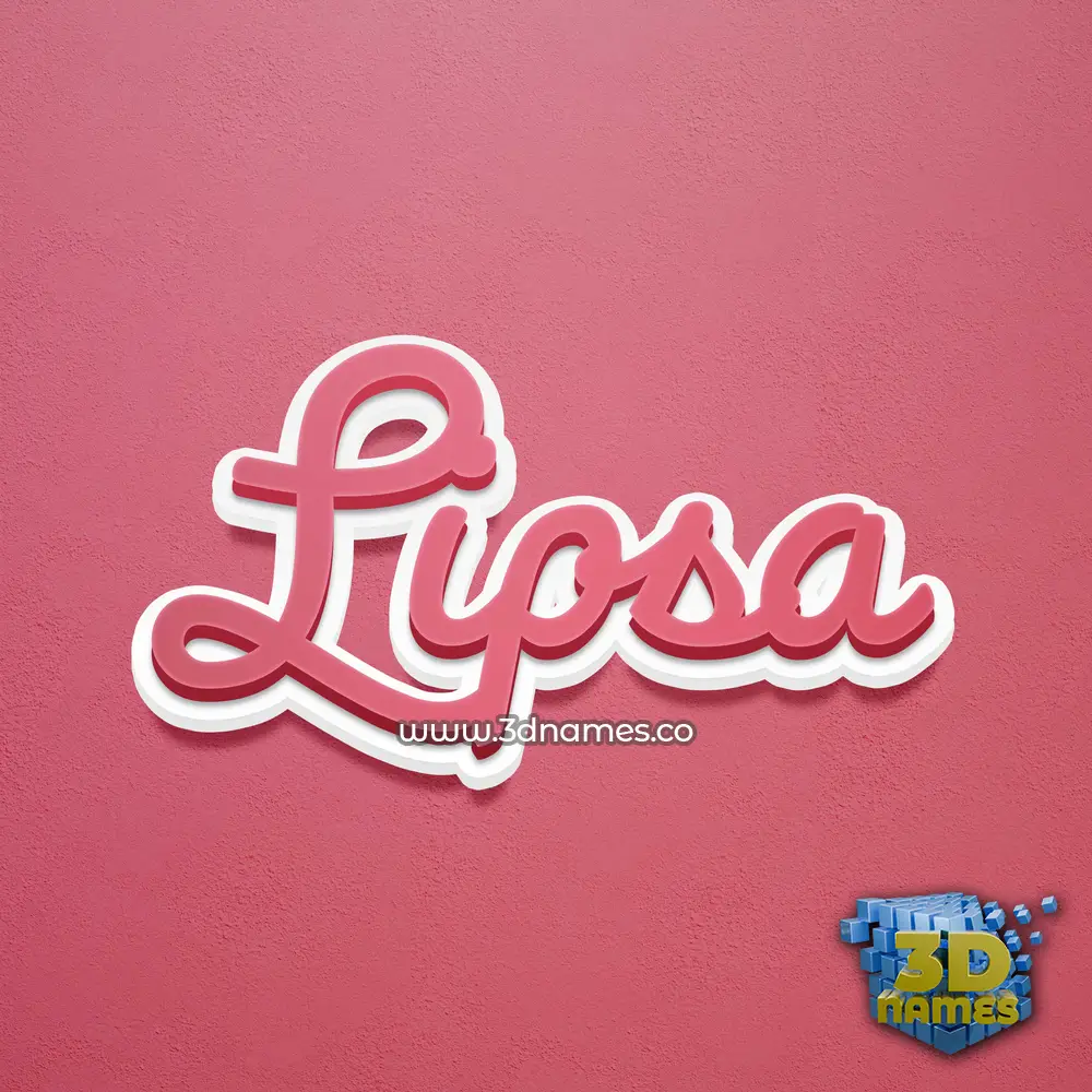 lipsa in Red Scribble style - 3D name wallpaper