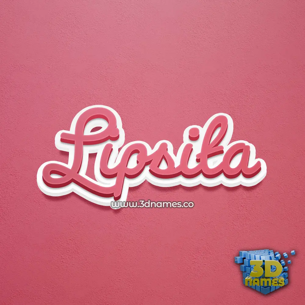 lipsita in Red Scribble style - 3D name wallpaper
