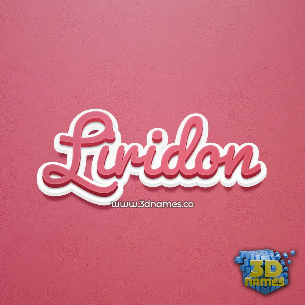 liridon in Red Scribble style - 3D name wallpaper
