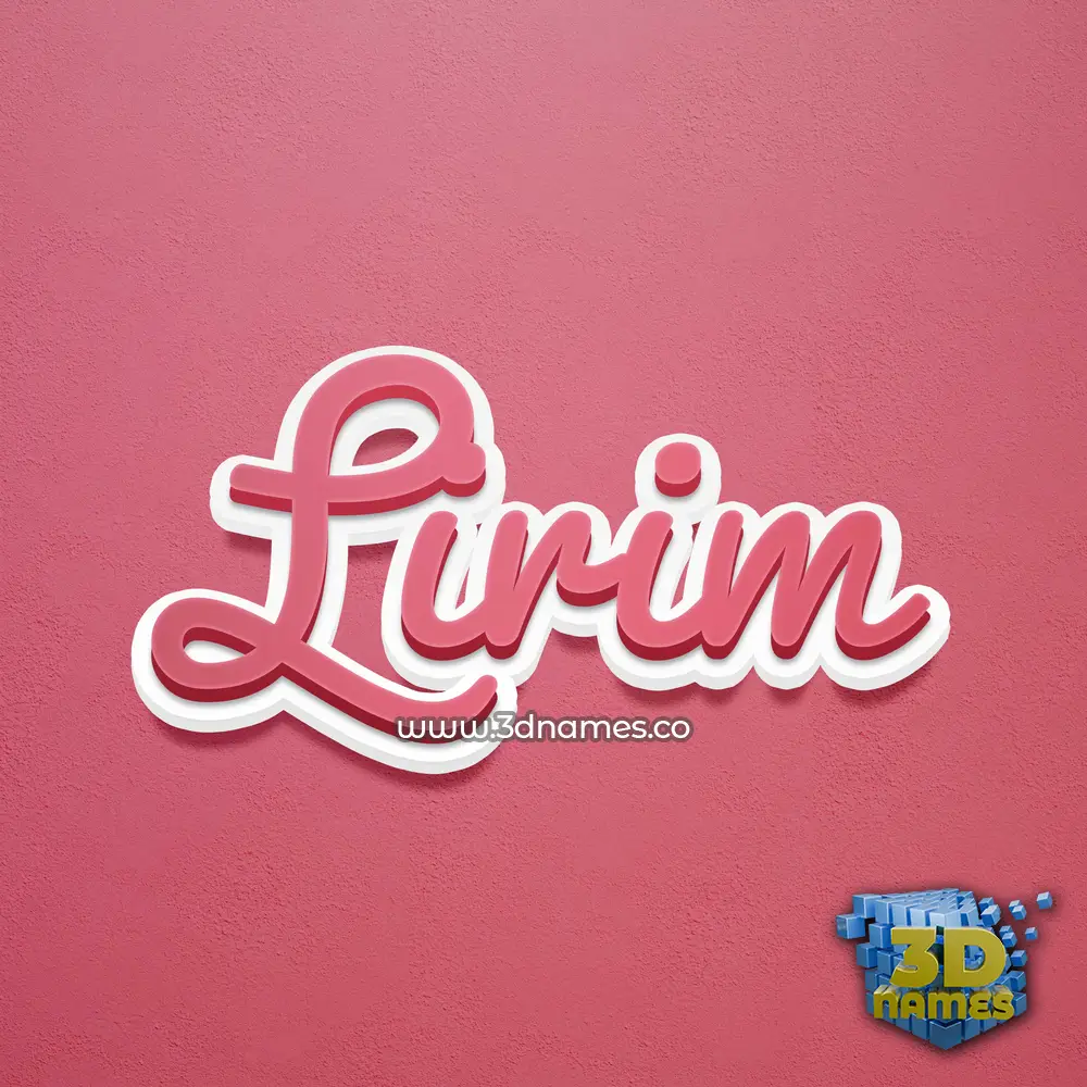 lirim in Red Scribble style - 3D name wallpaper