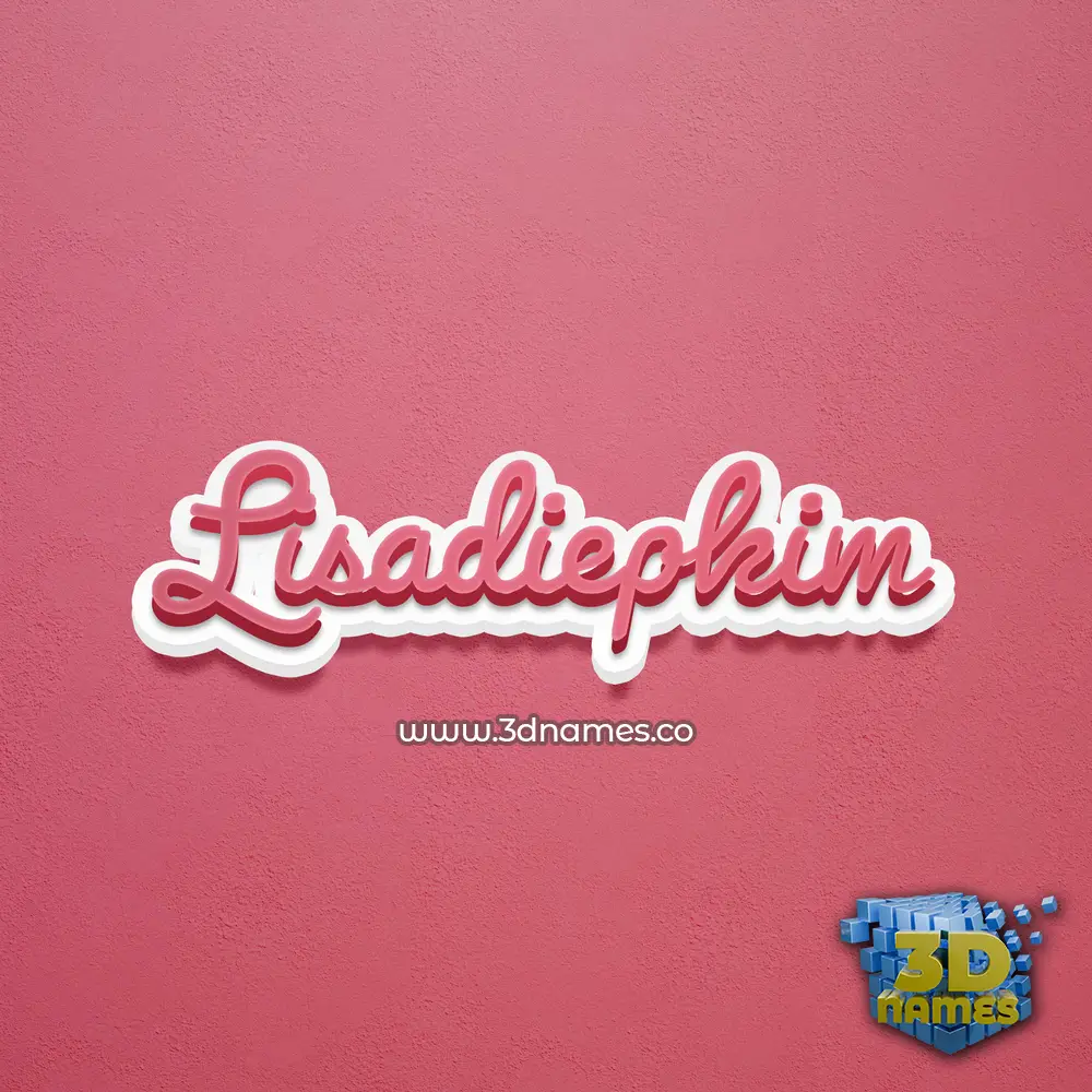 lisadiepkim in Red Scribble style - 3D name wallpaper