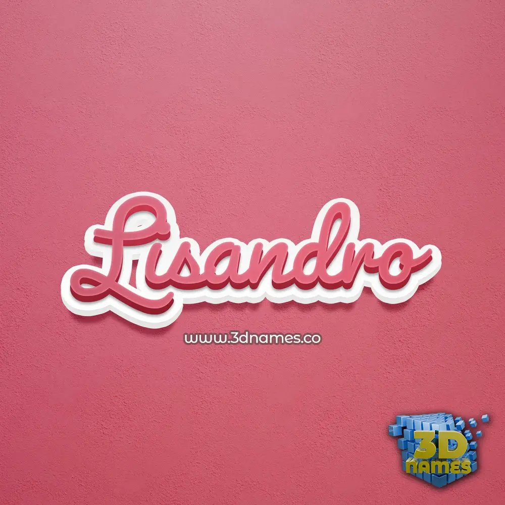 lisandro in Red Scribble style - 3D name wallpaper