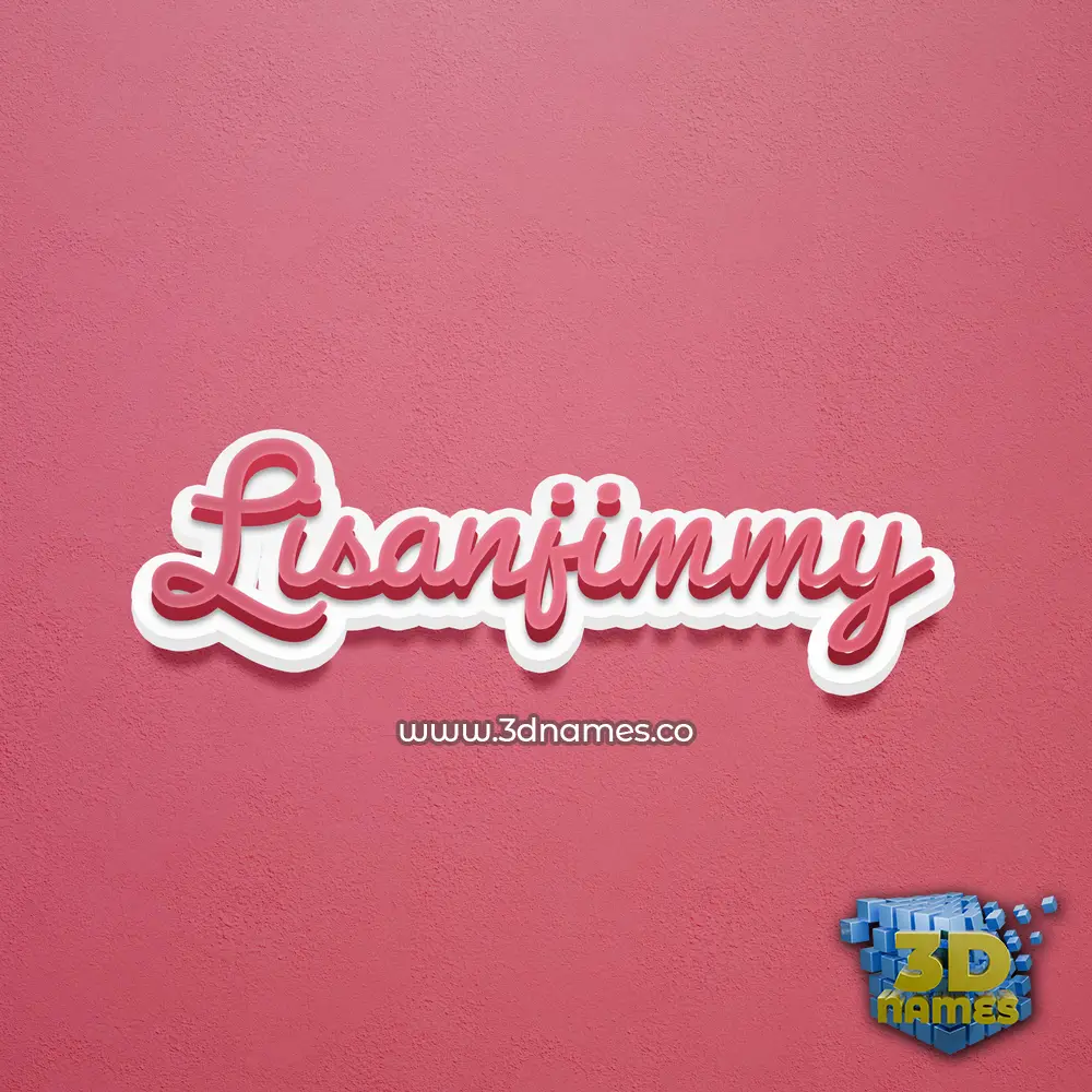 lisanjimmy in Red Scribble style - 3D name wallpaper
