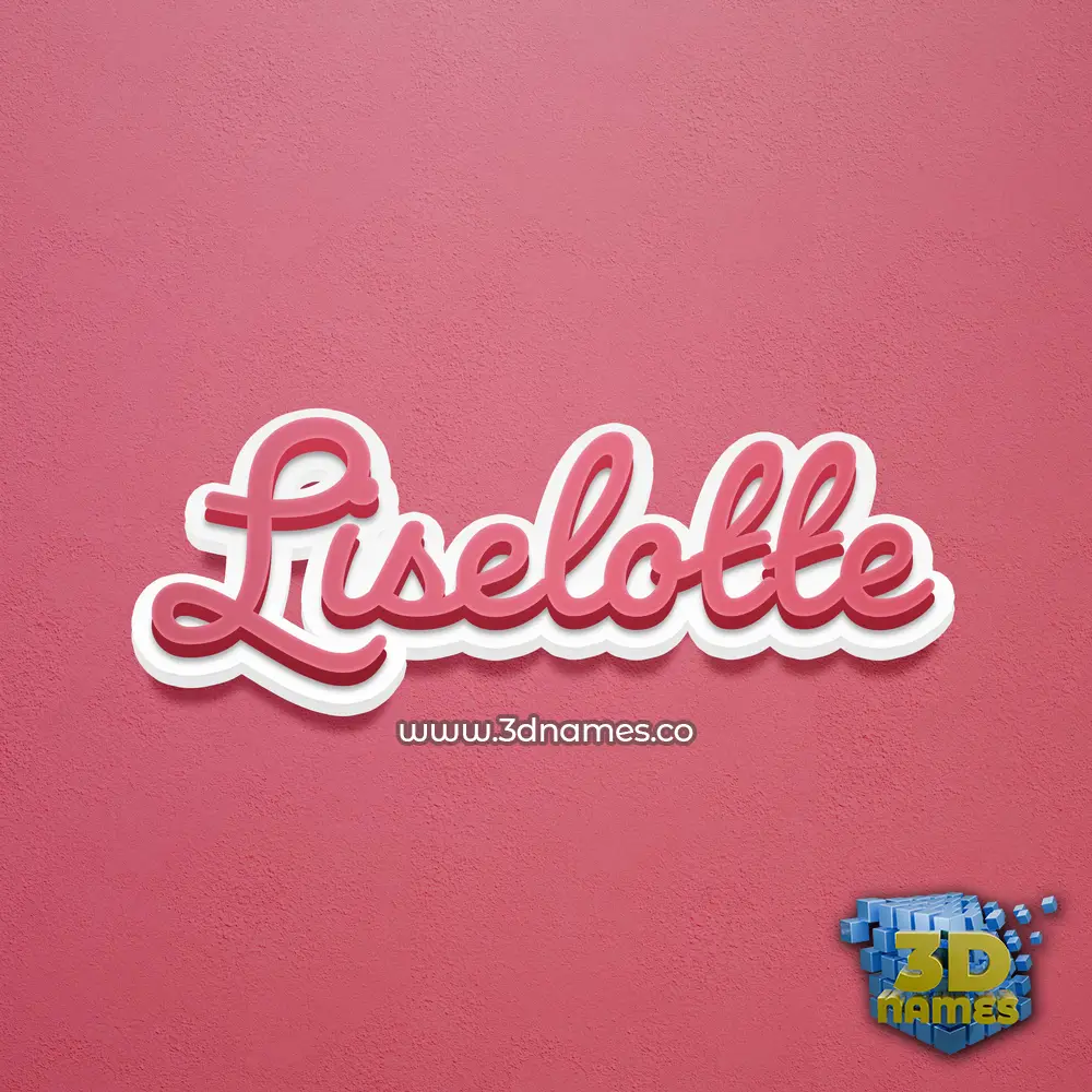 liselotte in Red Scribble style - 3D name wallpaper