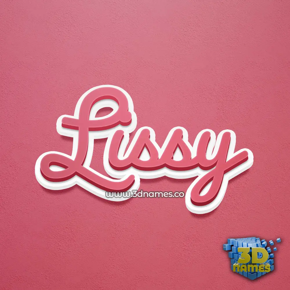 lissy in Red Scribble style - 3D name wallpaper