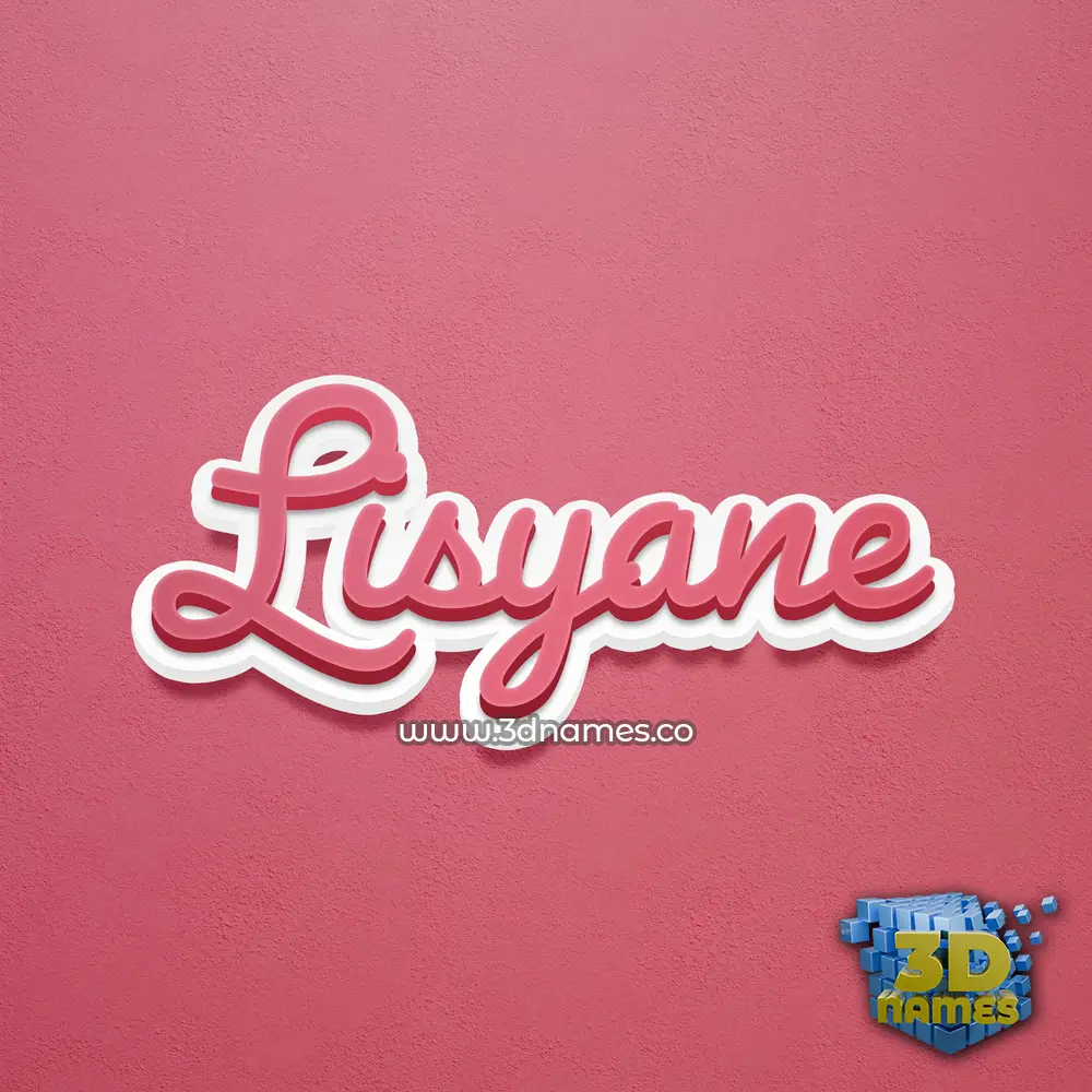 lisyane in Red Scribble style - 3D name wallpaper