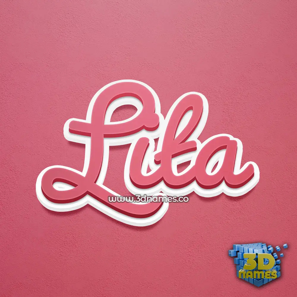 lita in Red Scribble style - 3D name wallpaper