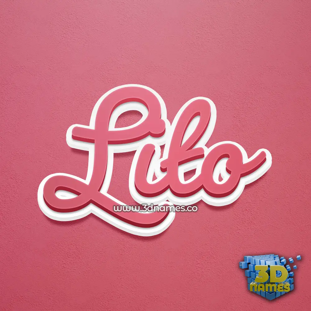 lito in Red Scribble style - 3D name wallpaper