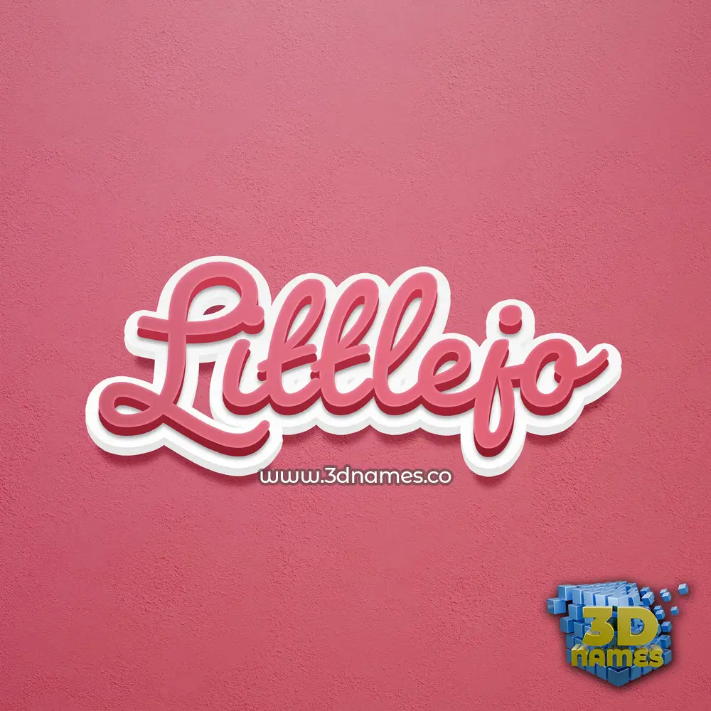 littlejo in Red Scribble style - 3D name wallpaper