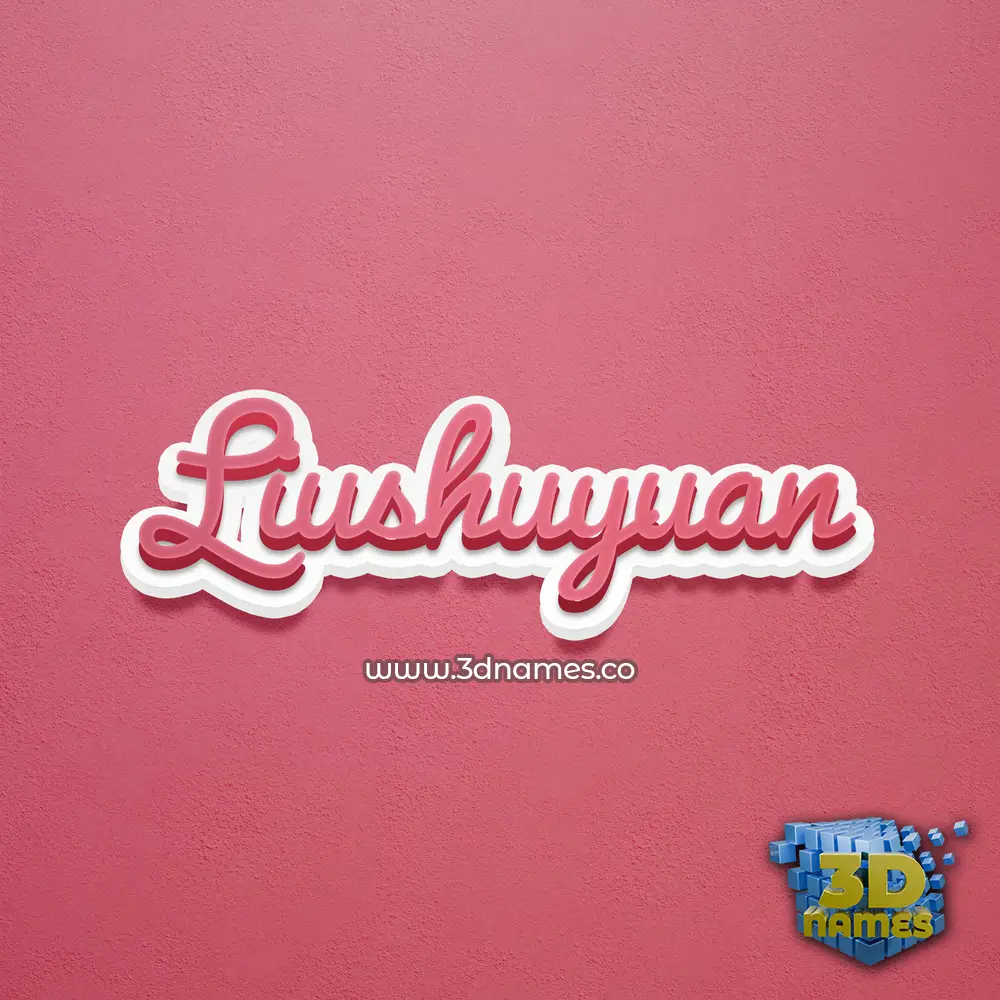 liushuyuan in Red Scribble style - 3D name wallpaper