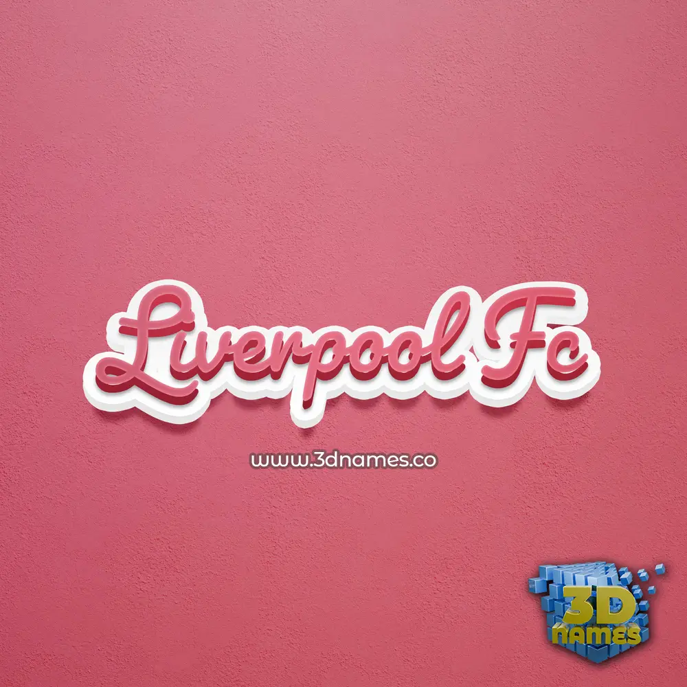 liverpool fc in Red Scribble style - 3D name wallpaper