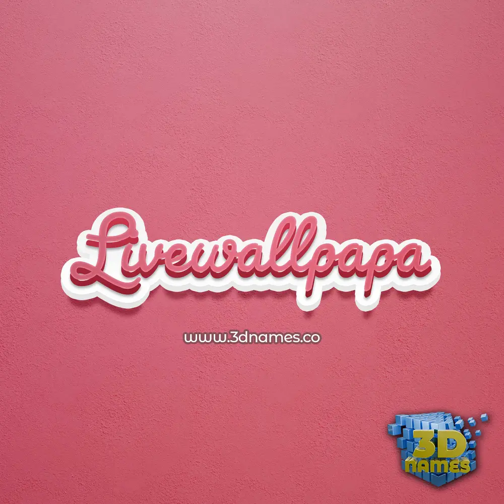 livewallpapa in Red Scribble style - 3D name wallpaper
