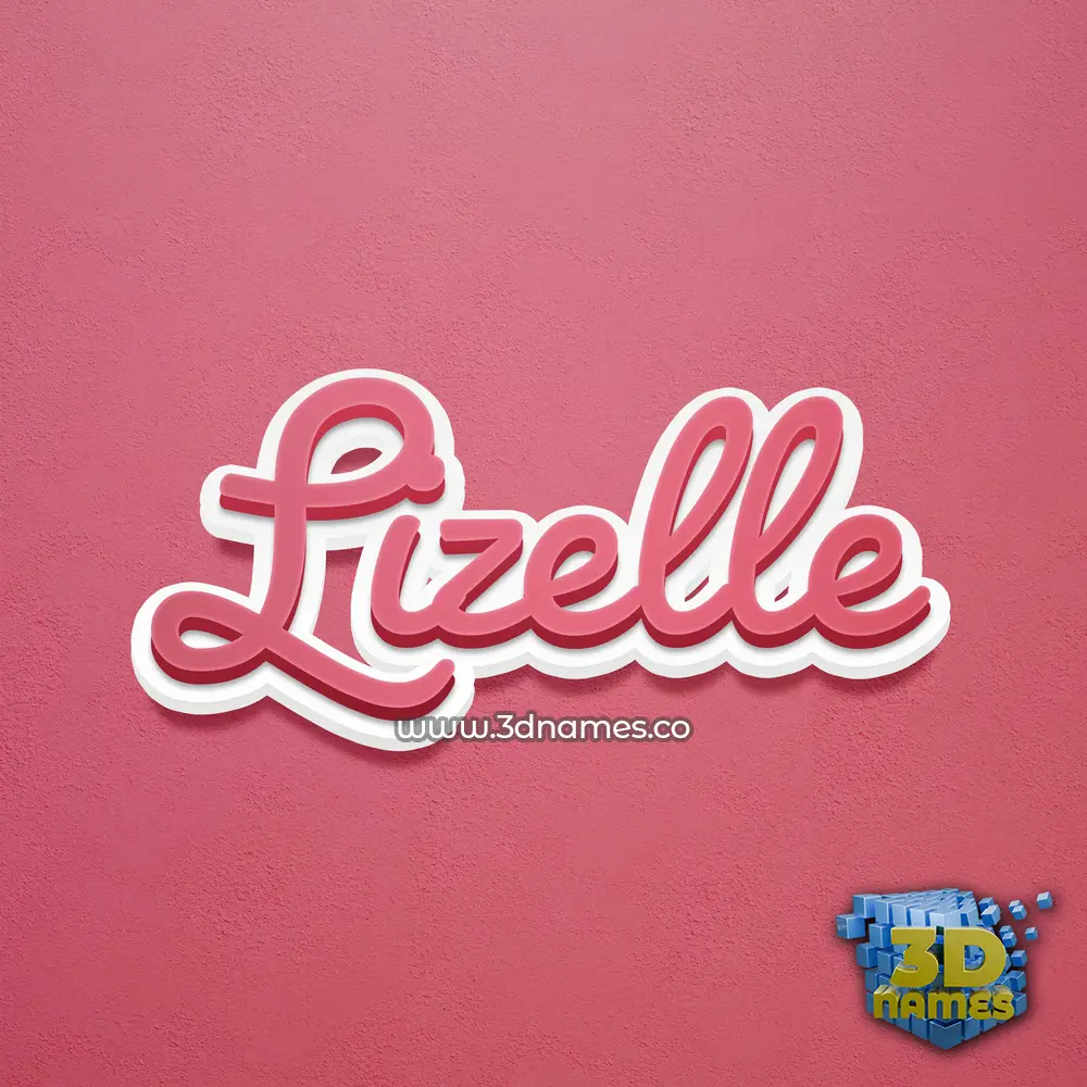 lizelle in Red Scribble style - 3D name wallpaper