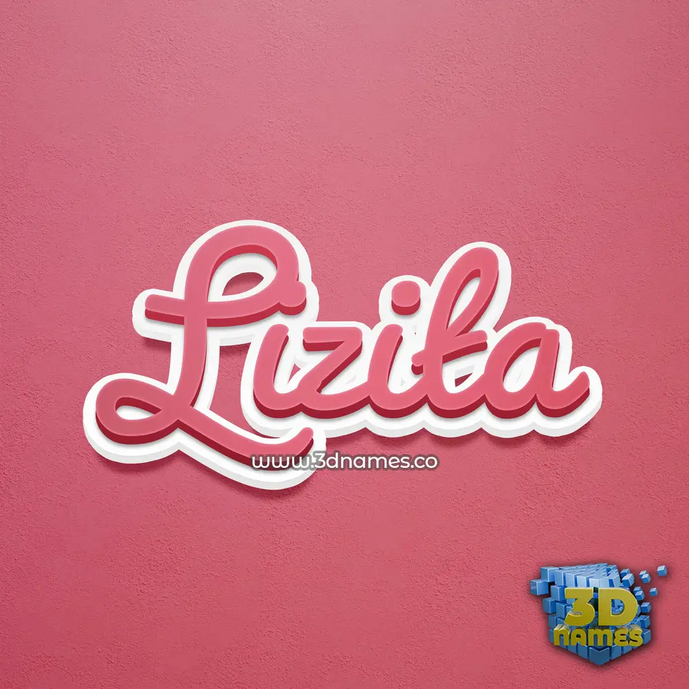 lizita in Red Scribble style - 3D name wallpaper