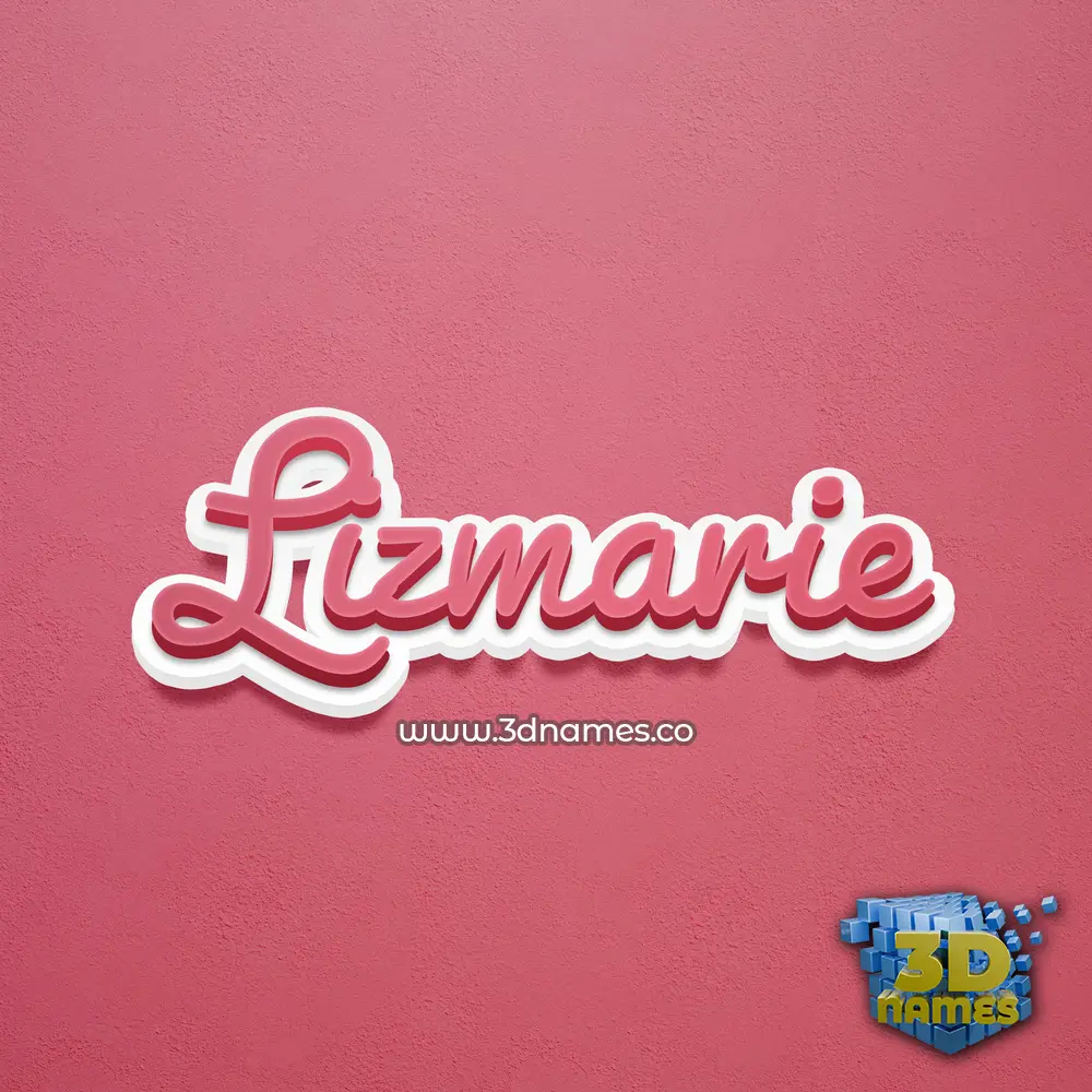 lizmarie in Red Scribble style - 3D name wallpaper